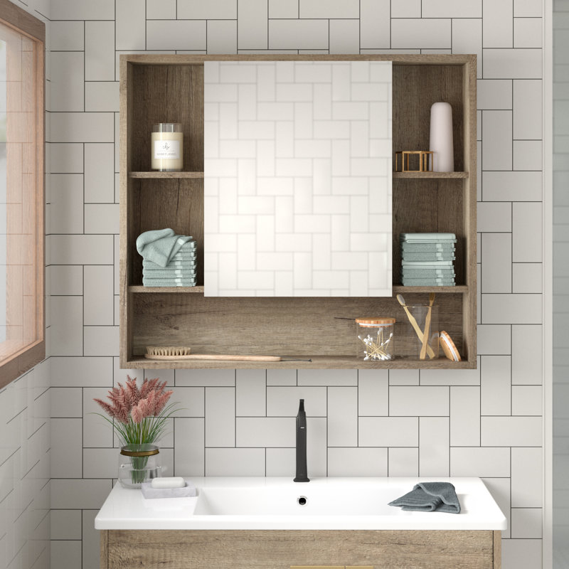 AllModern Lee Surface Mount Framed Medicine with 7 Shelves